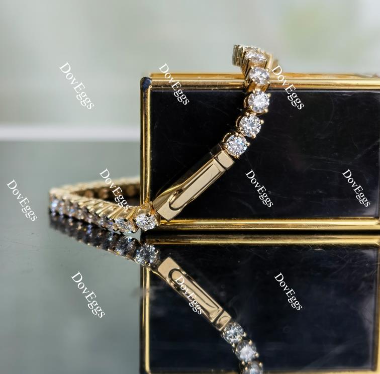 Doveggs round moissanite/lab grown diamond tennis bracelet