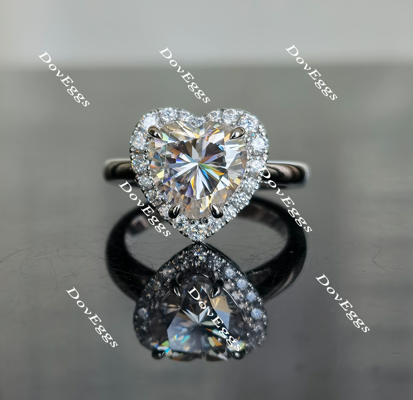 halo moissanite engagement ring