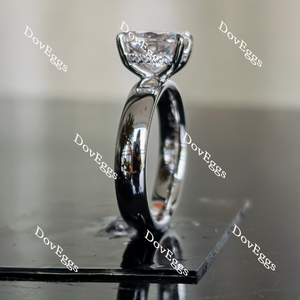 Doveggs oval wide band moissanite engagement ring