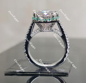 Karen's Beauty halo moissanite engagement ring