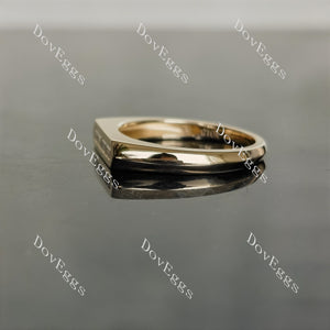 Doveggs baguette bezel moissanite wedding band-2.0mm band width