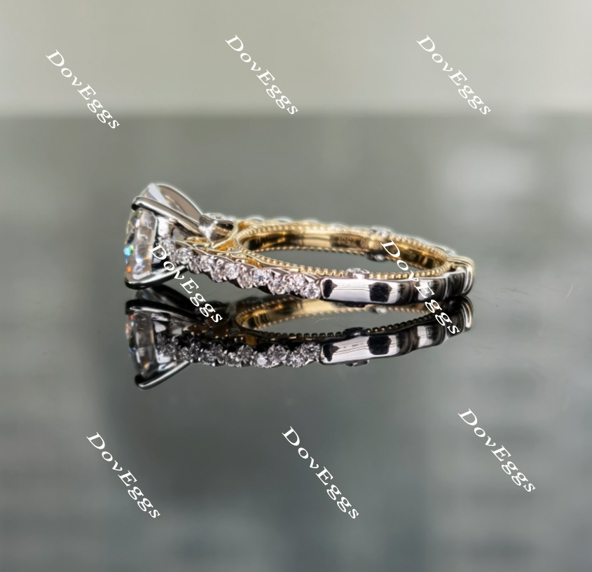 Doveggs round Vintage moissanite engagement ring