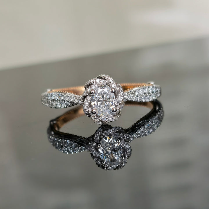 doveggs 0.5 carat oval lab created diamond CVD engagement ring(size 11.5) - DovEggs-Seattle