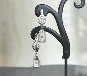 moissanite drop earring