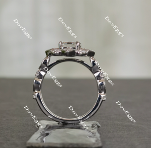 The aviator's floral Asscher moissanite engagement ring