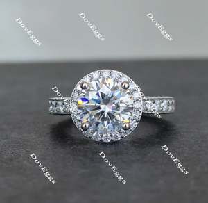 halo moissanite engagement ring