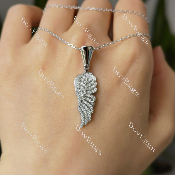 Doveggs Leaf Shape moissanite pendant necklace for women(pendant only) - DovEggs-Seattle