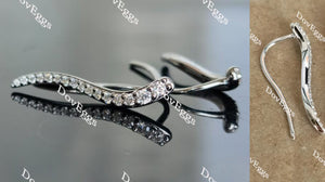 Doveggs moissanite/lab grown diamond dangle earrings for women