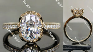 pave moissanite engagement ring