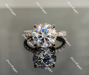 eternity pave moissanite engagement ring