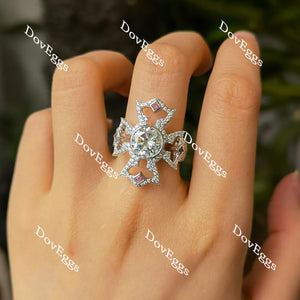 A Cross for CCG round moissanite engagement ring