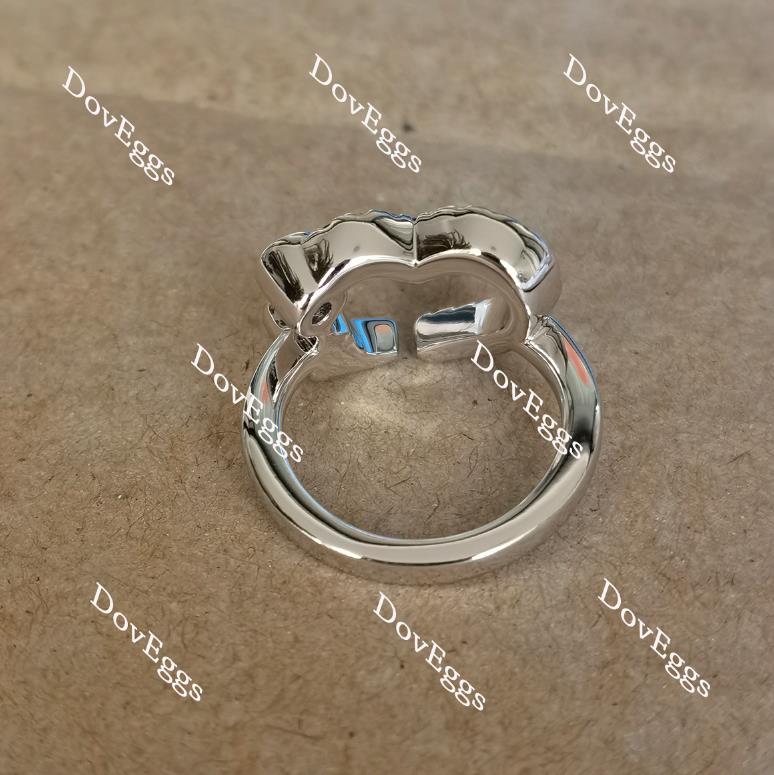 In Mayte honor: you are value round moissanite/lab grown diamond & colorded gem band-2.3mm band width