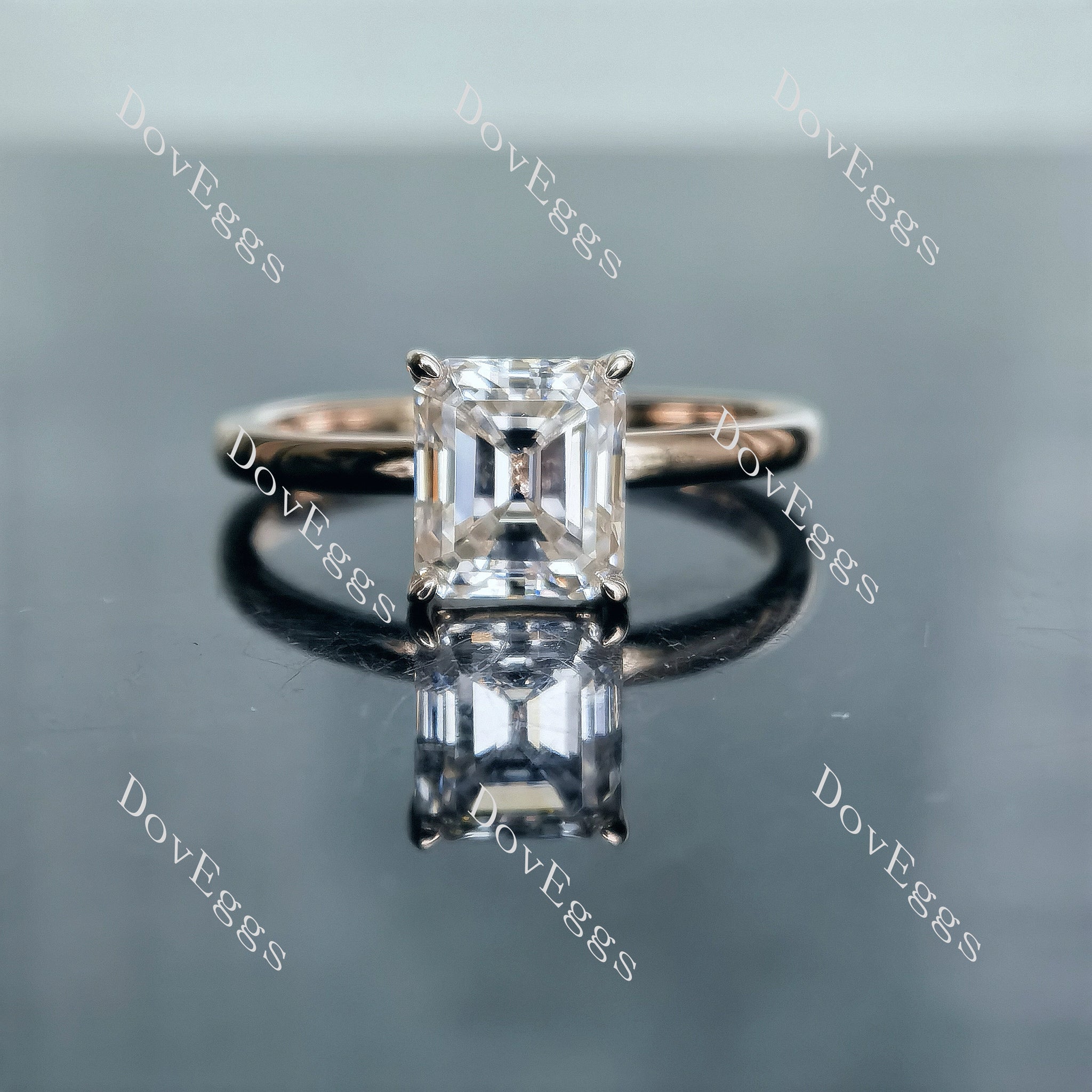 Doveggs Elizabeth Taylor Krupp cut moissanite engagement ring