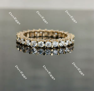 doveggs round full eternity moissanite/lab grown diamond wedding band-2.9mm band width