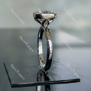Wendyann's bezel setting radiant moissanite engagement ring