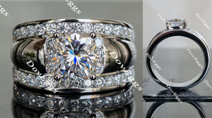 half eternity moissanite engagement ring