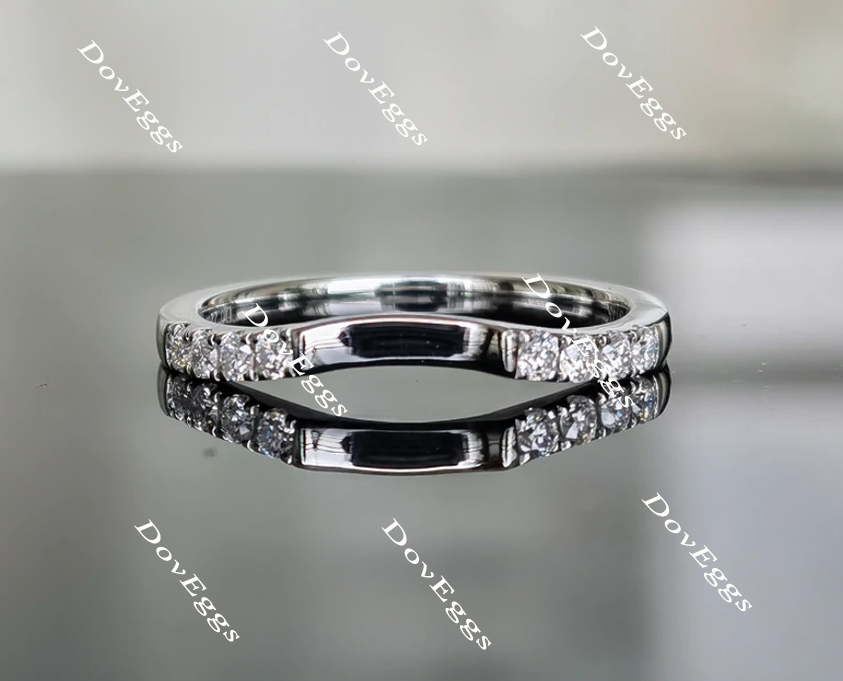 doveggs Half eternity pave moissanite wedding band-1.9mm band width