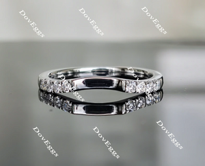 doveggs Half eternity pave moissanite wedding band-1.9mm band width