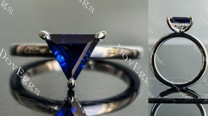 hidden halo colored gem engagement ring