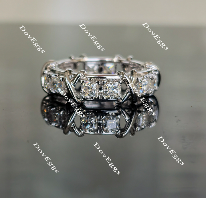 eternity moissanite wedding band