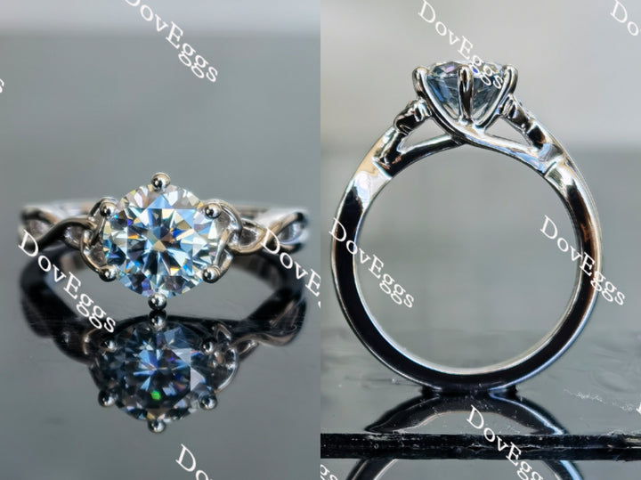solitaire moissanite engagement ring