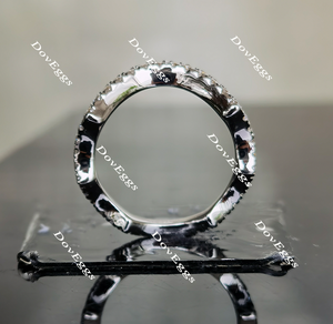 Doveggs round curved moissanite/lab grown diamond wedding band (one piece of wedding band only)