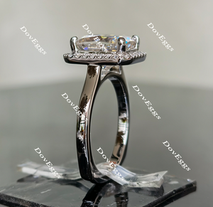 Doveggs cathedral halo moissanite engagement ring