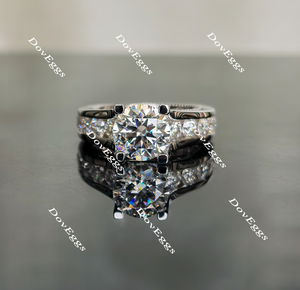 channel set moissanite engagement ring