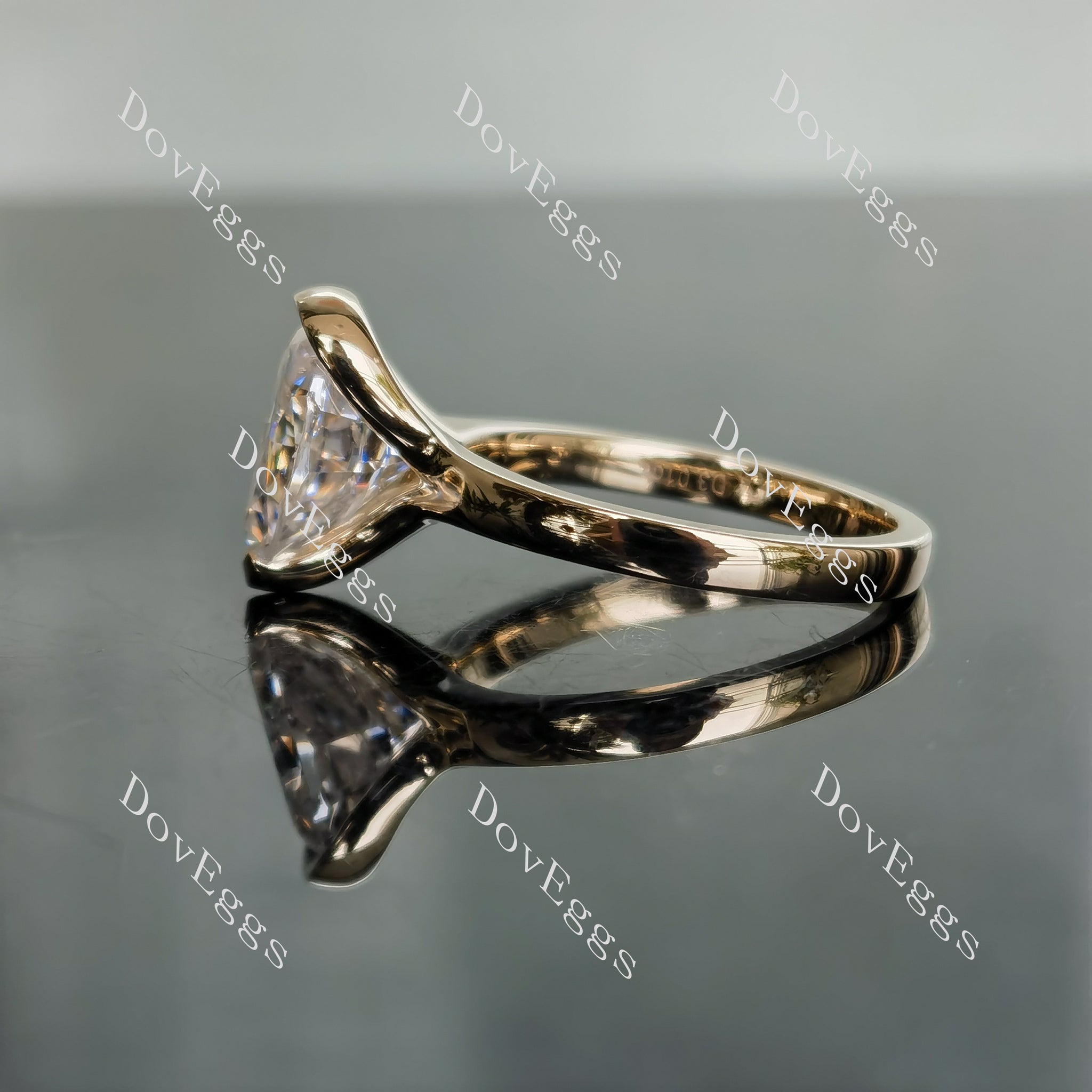 Kindal all shape solitaire moissanite engagement ring