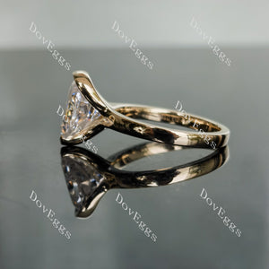 Kindal all shape solitaire moissanite engagement ring