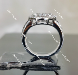 Doveggs half eternity moissanite/lab grown diamond wedding band-3.2mm band width