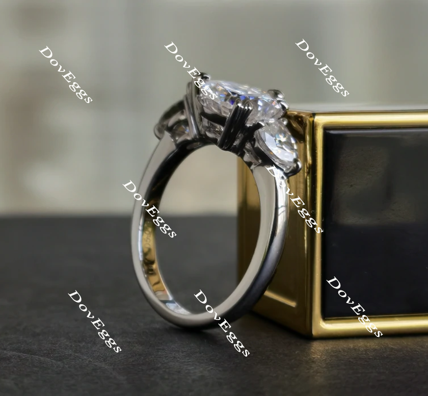 doveggs side stones heart moissanite engagement ring