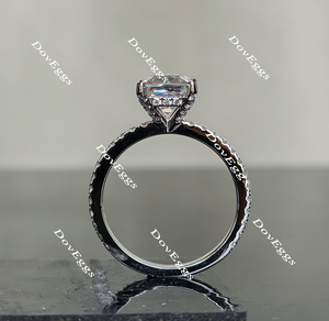 Doveggs princess pave moissanite engagement ring