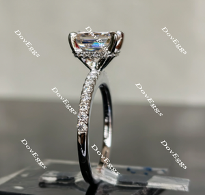 Doveggs radiant eternity pave moissanite engagement ring