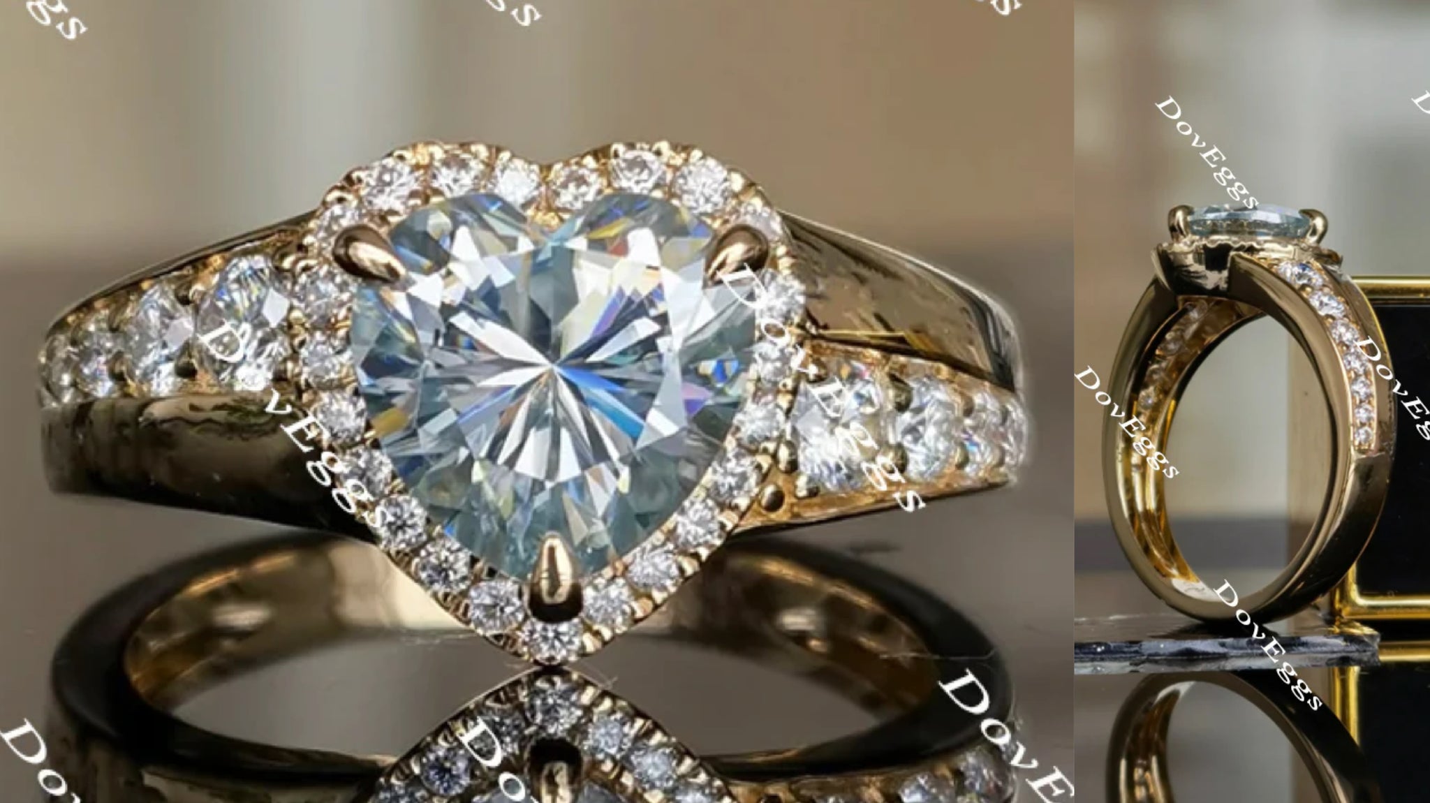 halo moissanite ring