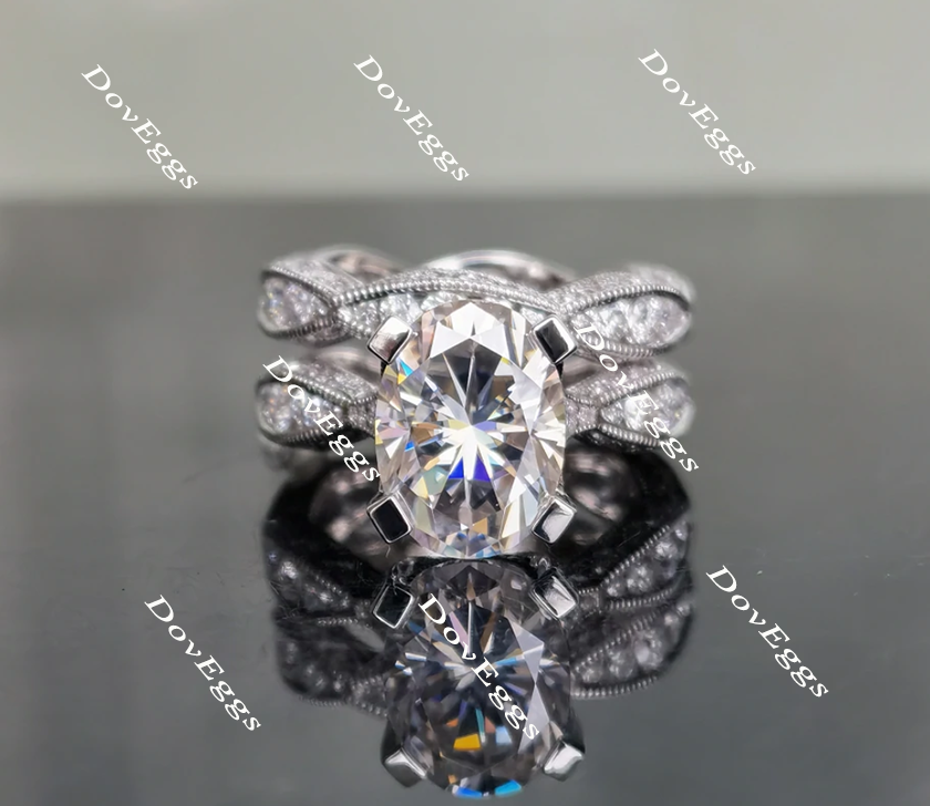 full eternity moissanite engagement ring