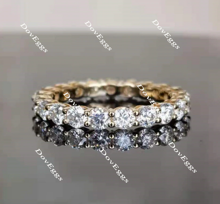 Doveggs 2-2.5 carat Eternity Moissanite/Lab grown diamond wedding band/lab diamond bands - DovEggs-Seattle