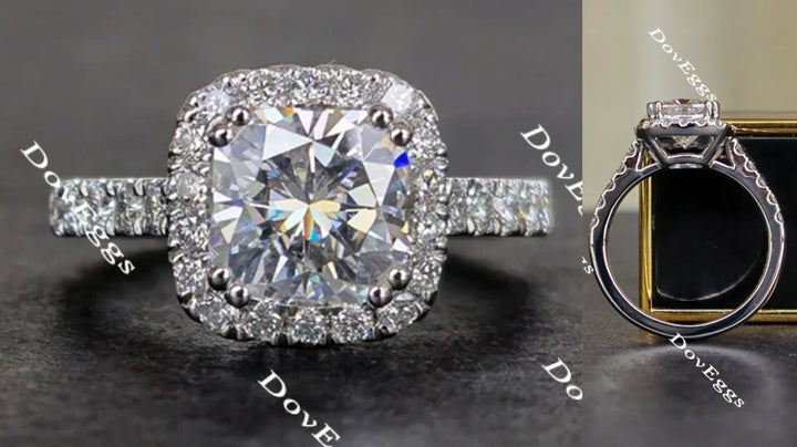 halo moissanite ring