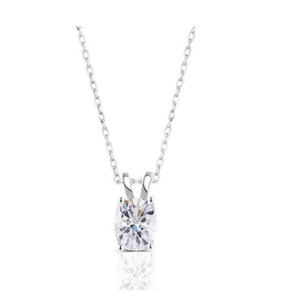 Doveggs cushion moissanite pendant necklace (pendant only)