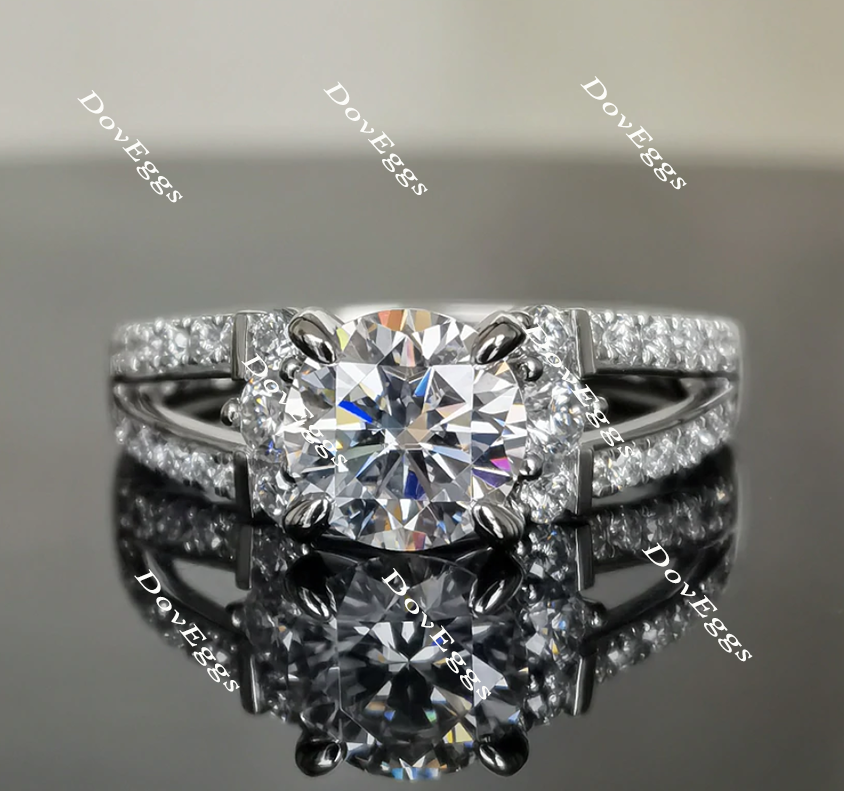 pave moissanite ring