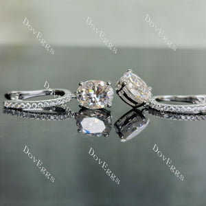 Doveggs oval moissanite drop earring for women