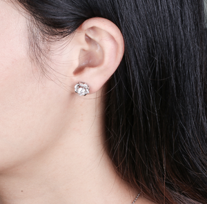 doveggs 1 carat studs push back round sterling silver moissanite earrings