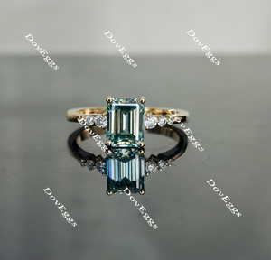 side stone moissanite engagement ring