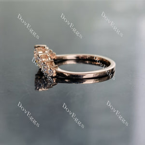 Doveggs round moissanite/lab grown diamond wedding band for women-1.6mm band width
