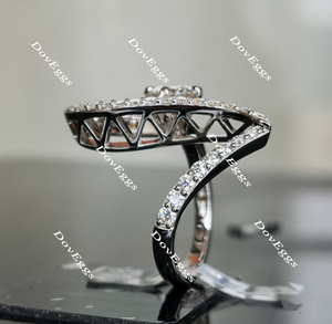 Doveggs octagon art deco moissanite engagement ring