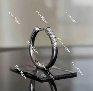 doveggs Half eternity pave moissanite/lab grown diamond wedding band-1.9mm band width