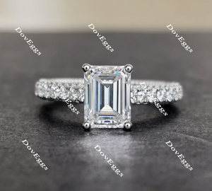 Doveggs half eternity paved moissanite engagement ring