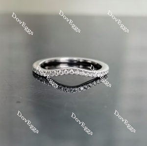Doveggs round split shank pave moissanite bridal set (2 rings)