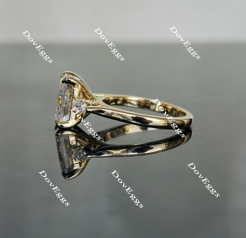 The Ara radiant vintage three stone ring