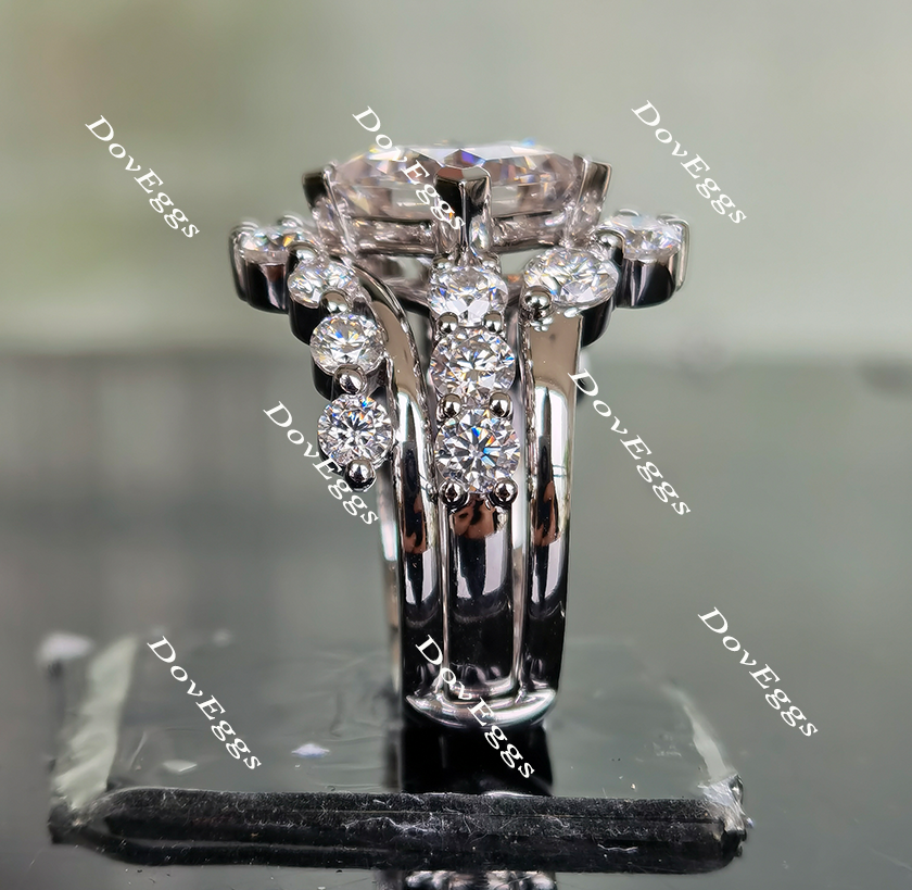 doveggs princess moissanite bridal set (2 rings)